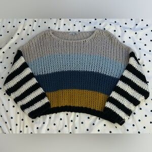 Oversized color block sweater